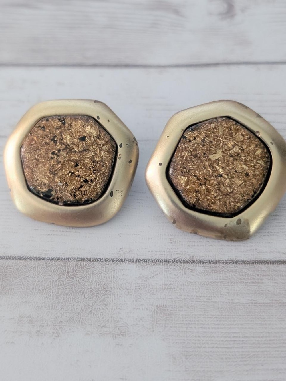 Gold Faux Stone Decorative Accent Pair - Home Accents